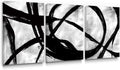 Black and White Canvas Wall Art Framed 12x24 Inch 2 Pieces R3756