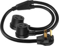 3 Prong Dryer Y Splitter Cord Adapter, 30AMP, 250 Volt, Pack of 2 N6820