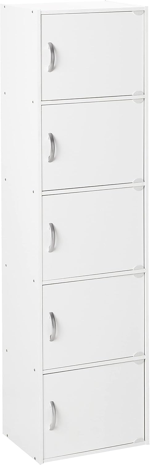 Black 5-Shelf Bookcase Cabinet H11546