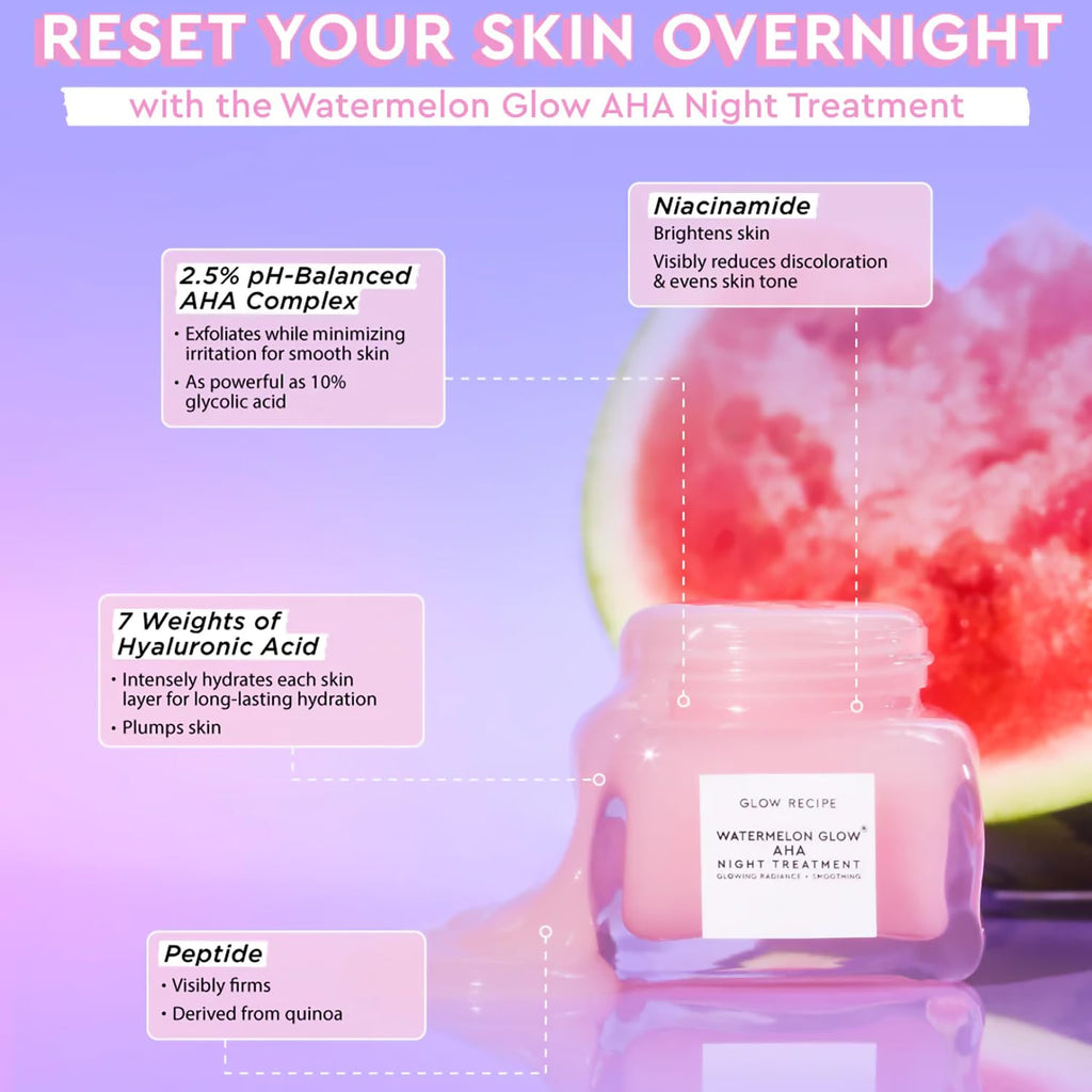 Watermelon PHA + BHA Facial Pore Toner (40 ml) + Niacinamide Dew Drops Brightening Serum (40 ml) + AHA Anti Aging Sleeping Mask (60 ml) V66913
