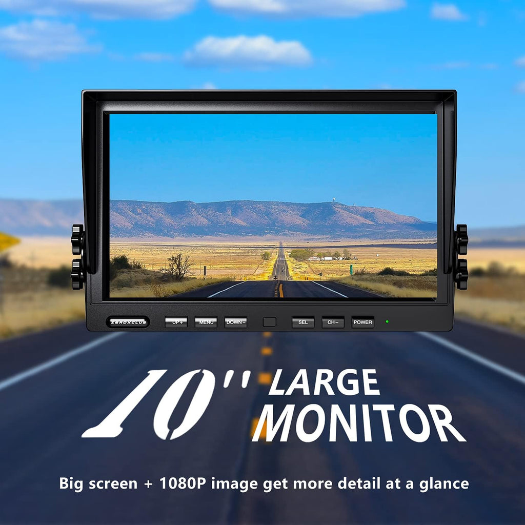10'' 1080P Wireless Backup Camera System with 2 Rear View Cameras M53596