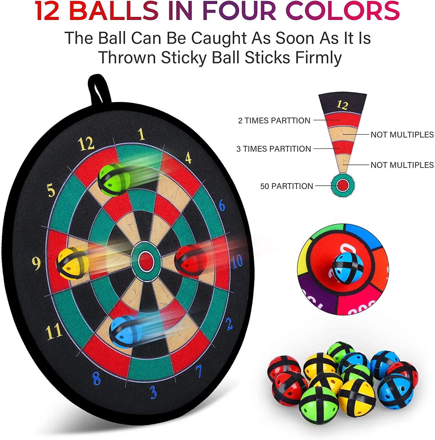 Dart Board with Sticky Balls for Kids M637
