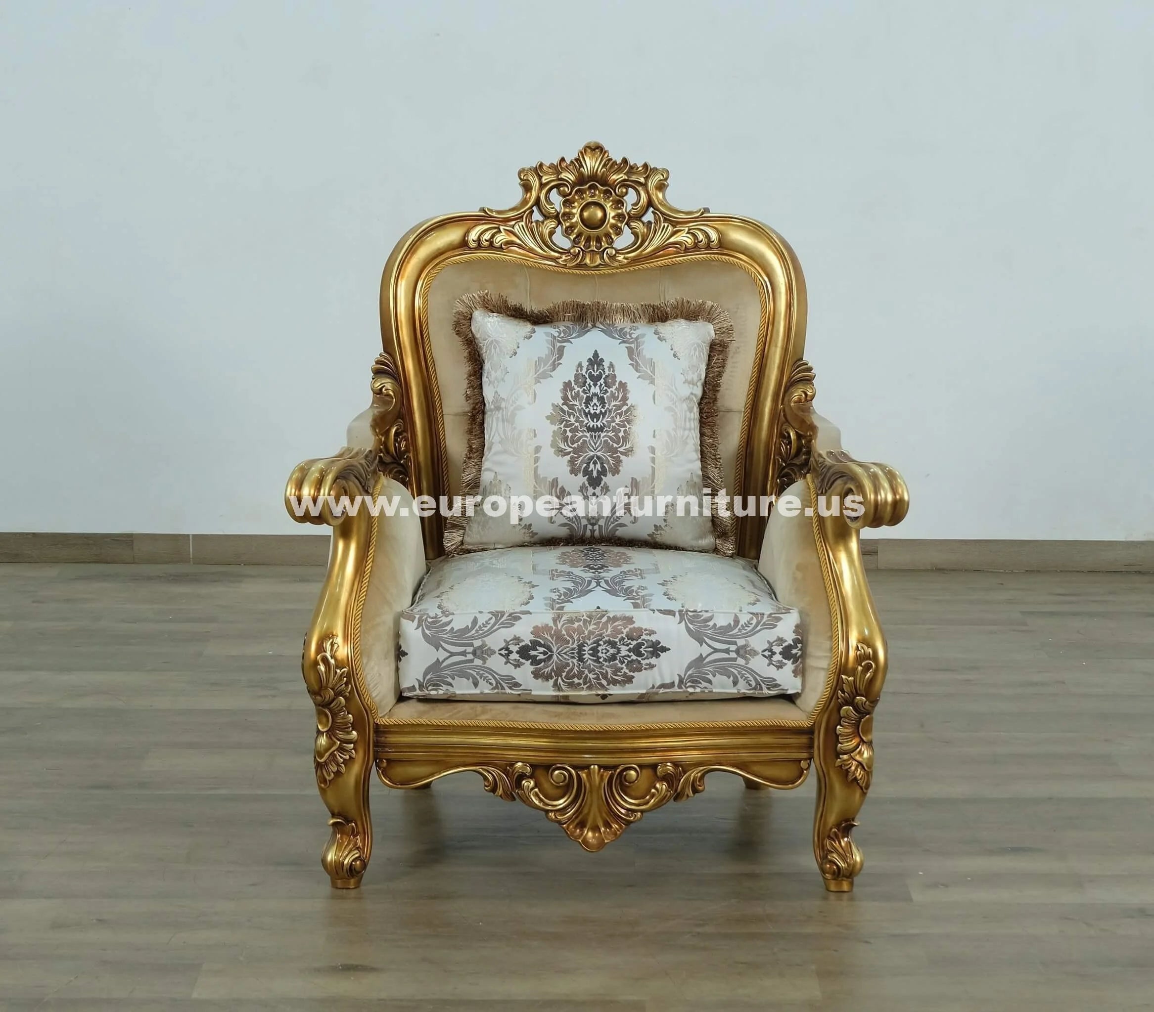 Antique-Bronze Jacquard Fabric Chair Set 2 J33732