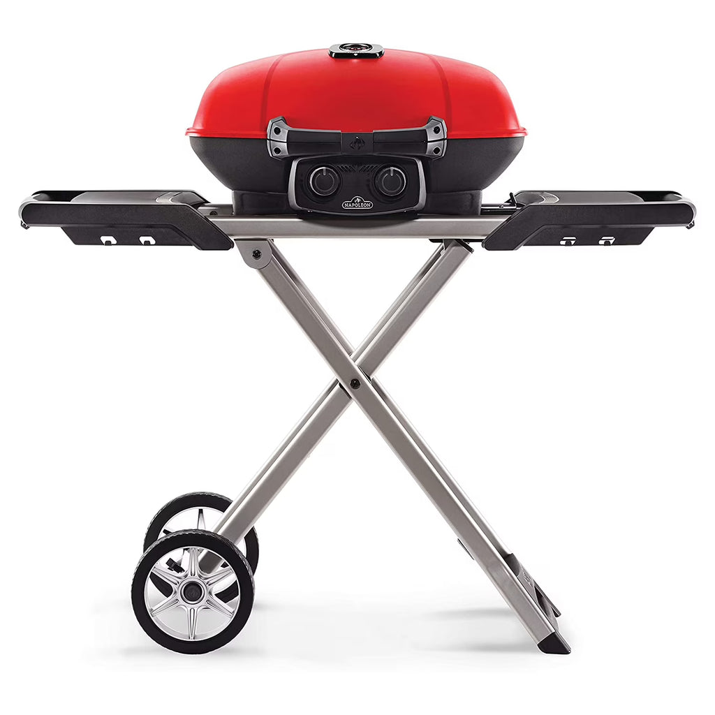 Red Portable Propane Gas Grill with Griddle I22570