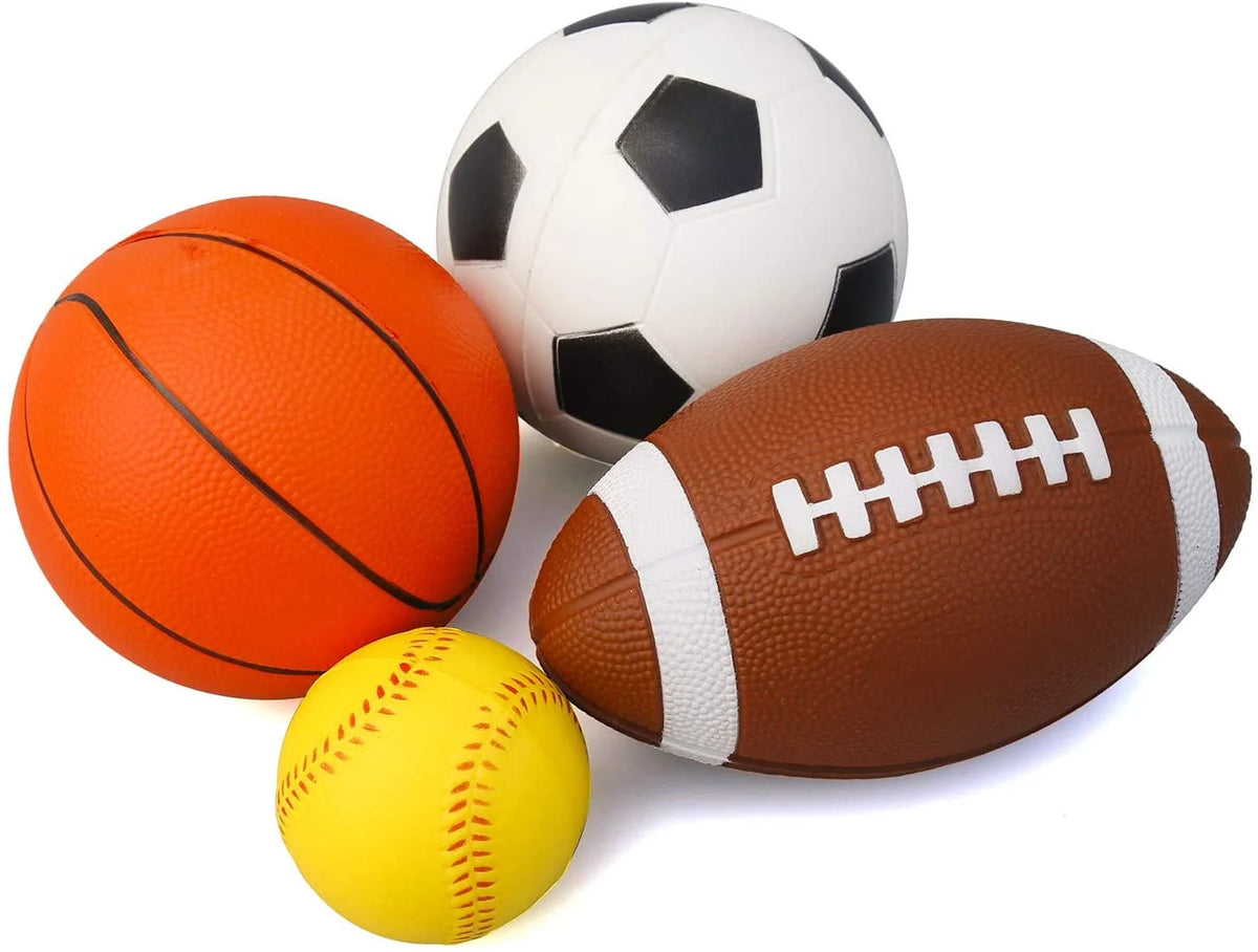 Set of 4 Soft Foam Sports Balls L6766