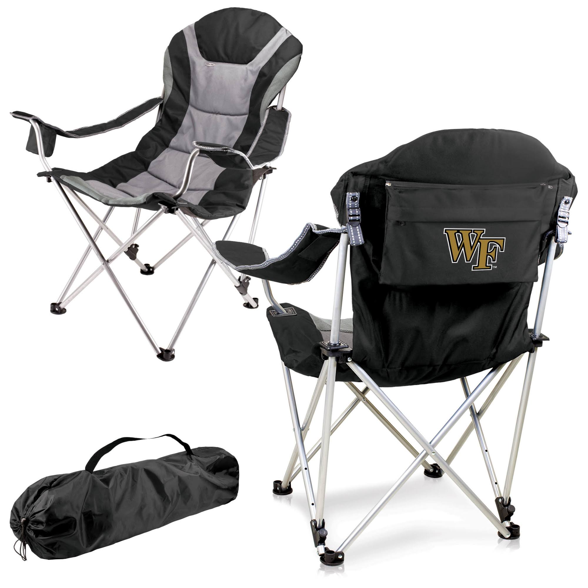 Black Reclining Camp Chair T766