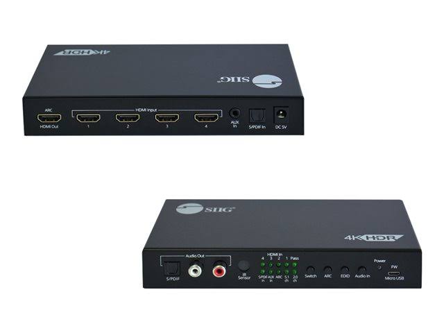 4x1 HDMI 2.0 4K 60Hz Switch with ARC Audio Extractor Q791