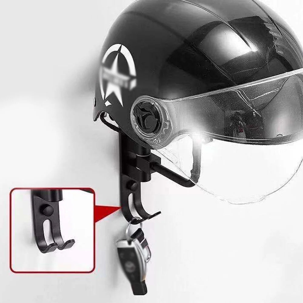 Motorcycle Helmet Holder Metal Hat Storage Rack Floor-Mounted Helmet Hanger Display Stand L57852