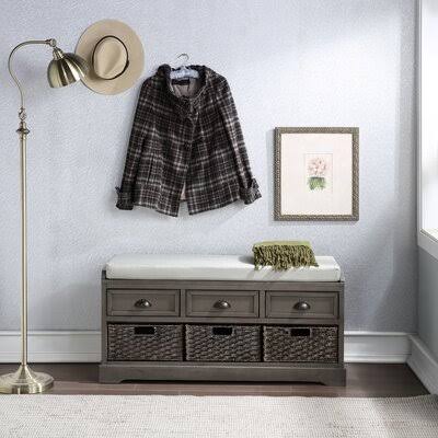 Gray Storage Bench Y38650