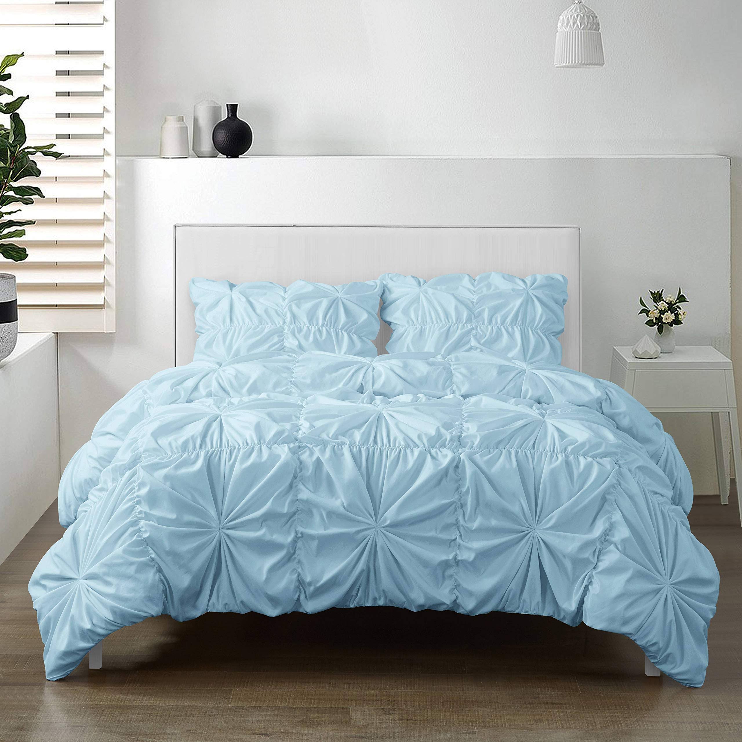 Light Blue King Duvet Cover Set W296532