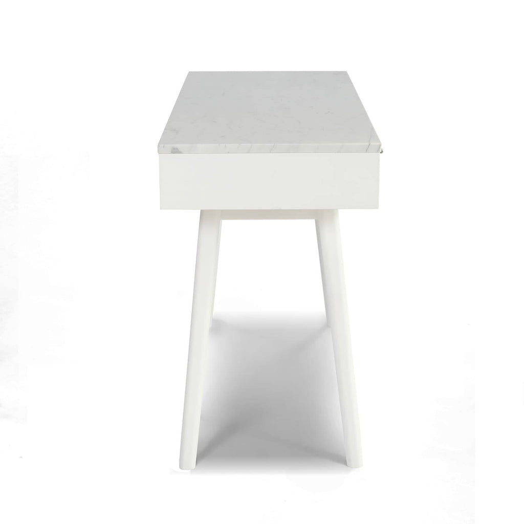 Black Marble White Writing Desk V277