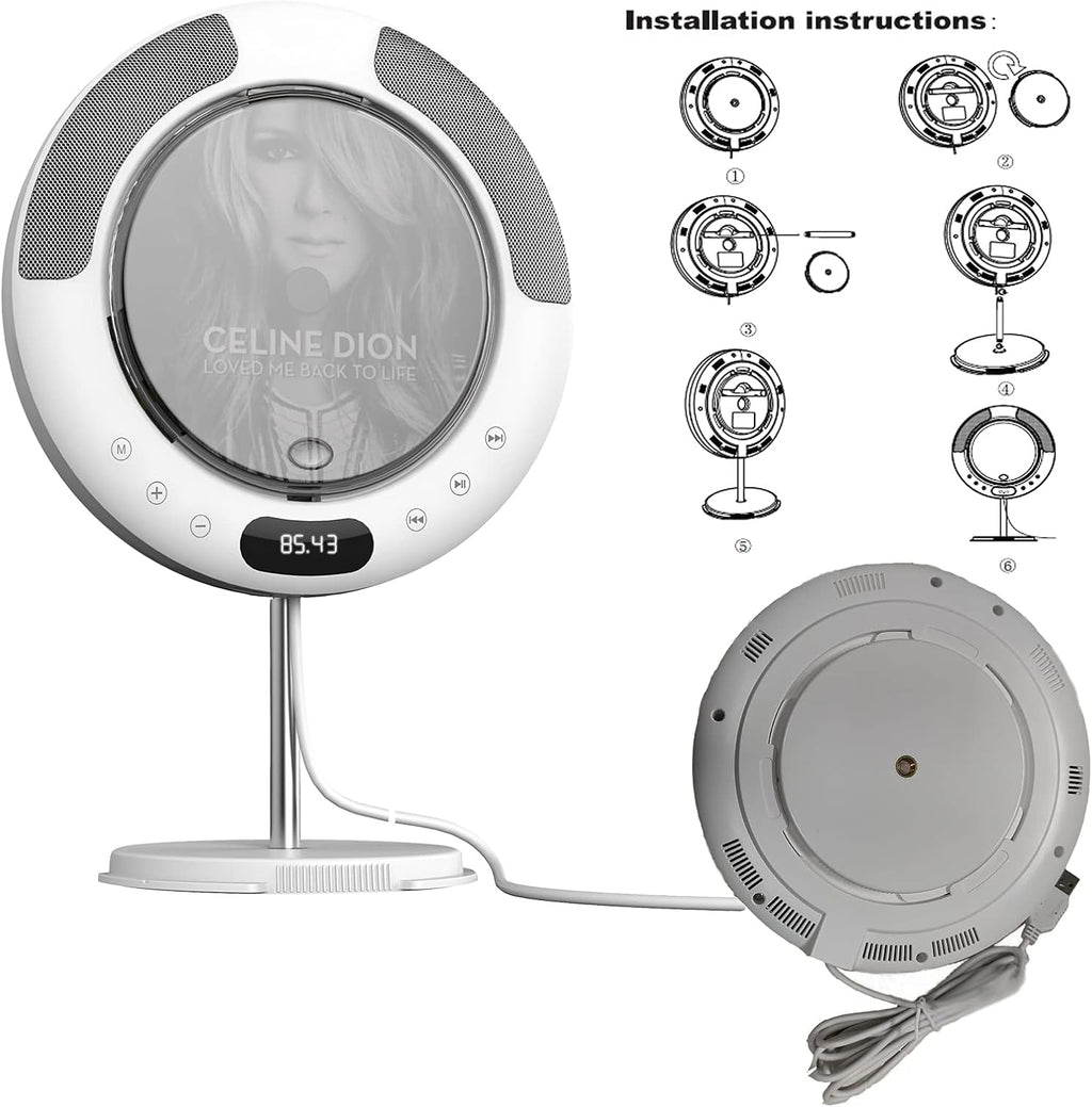 Portable CD Player with Bluetooth, FM Radio, Remote Control, Pack of 2 Y92552