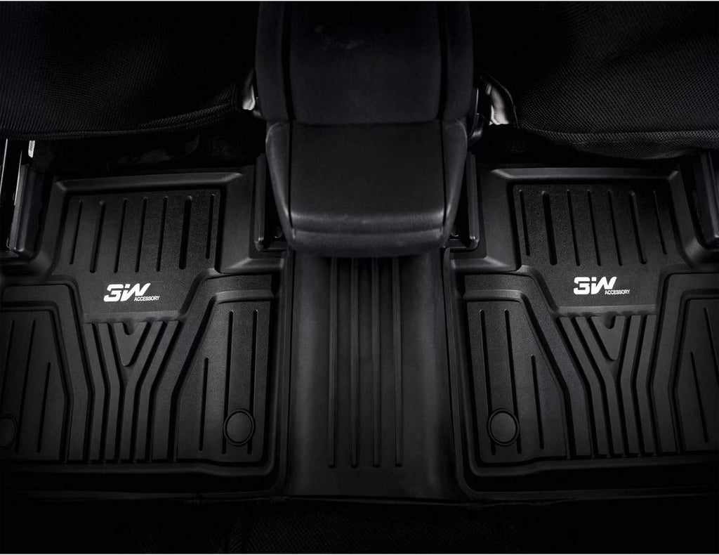 Black All Weather Heavy Duty TPE Car Floor Mats 2 Rows O4459