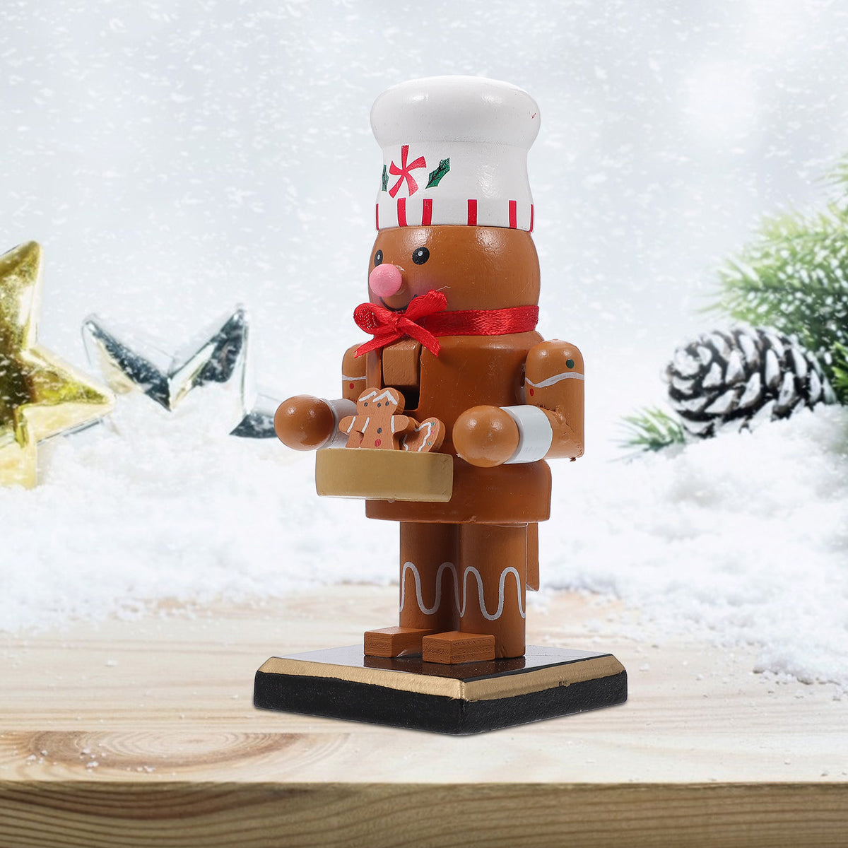 Wooden Nutcracker Gingerbread Man Christmas Tree Ornament A6654