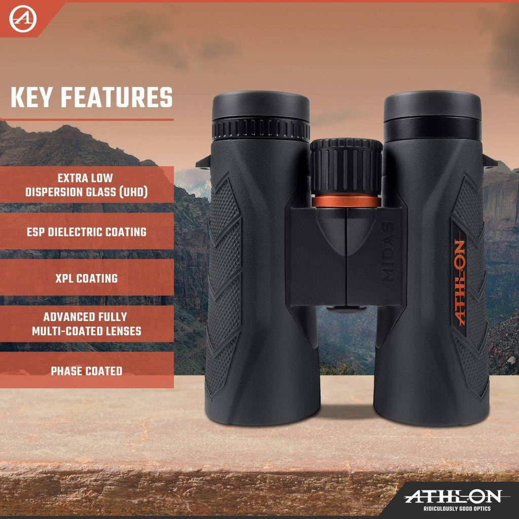 10x50 Midas UHD Binoculars with Lens Cleaning Pen and Cloth Bundle Q4490