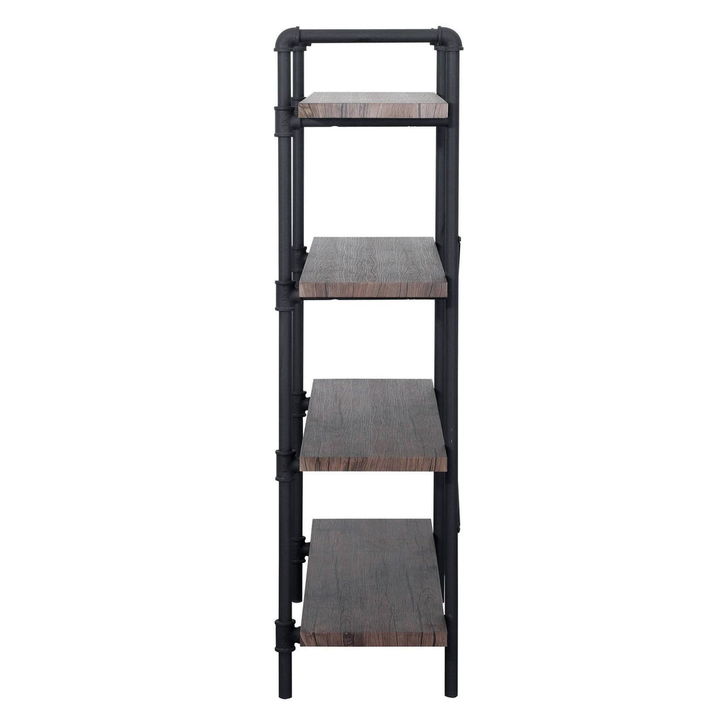 4-Tier Industrial Shelf in Dark Brown F6883