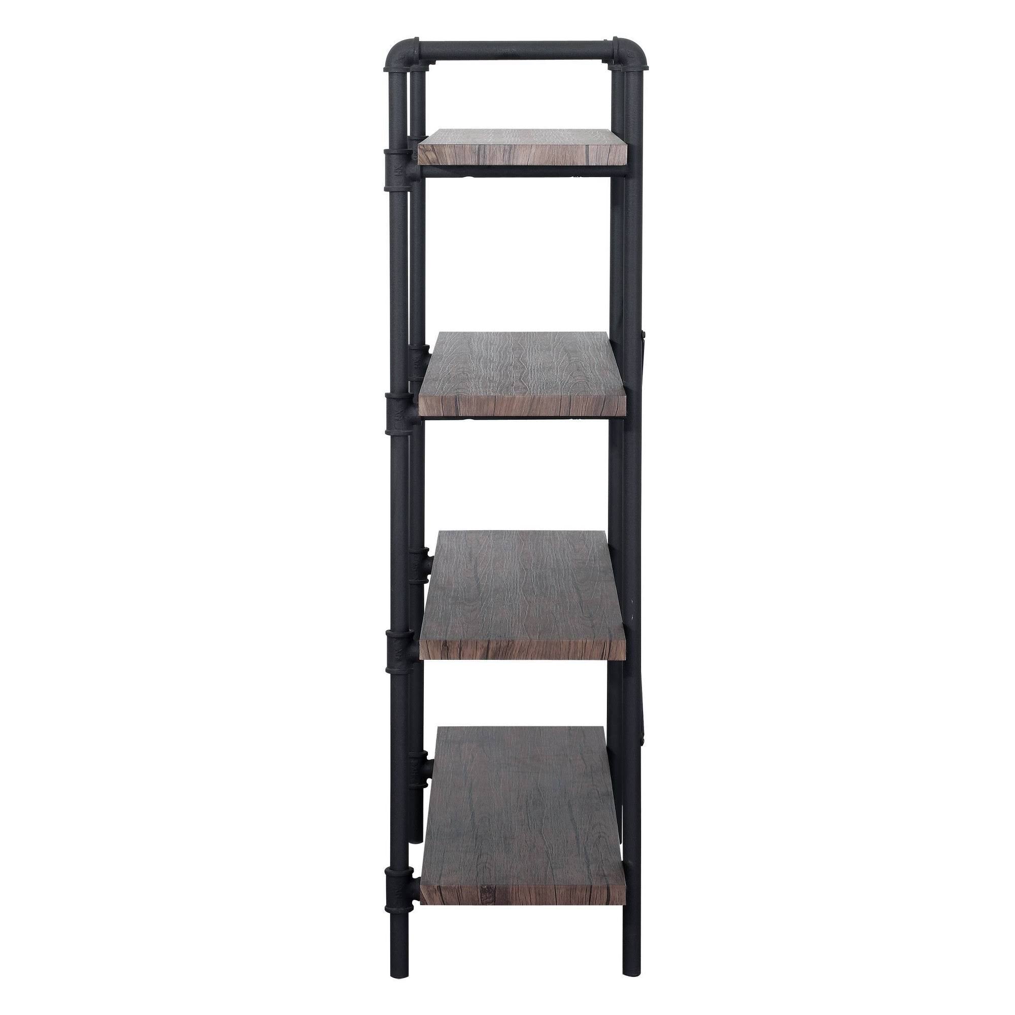 4-Tier Industrial Shelf in Dark Brown F6883