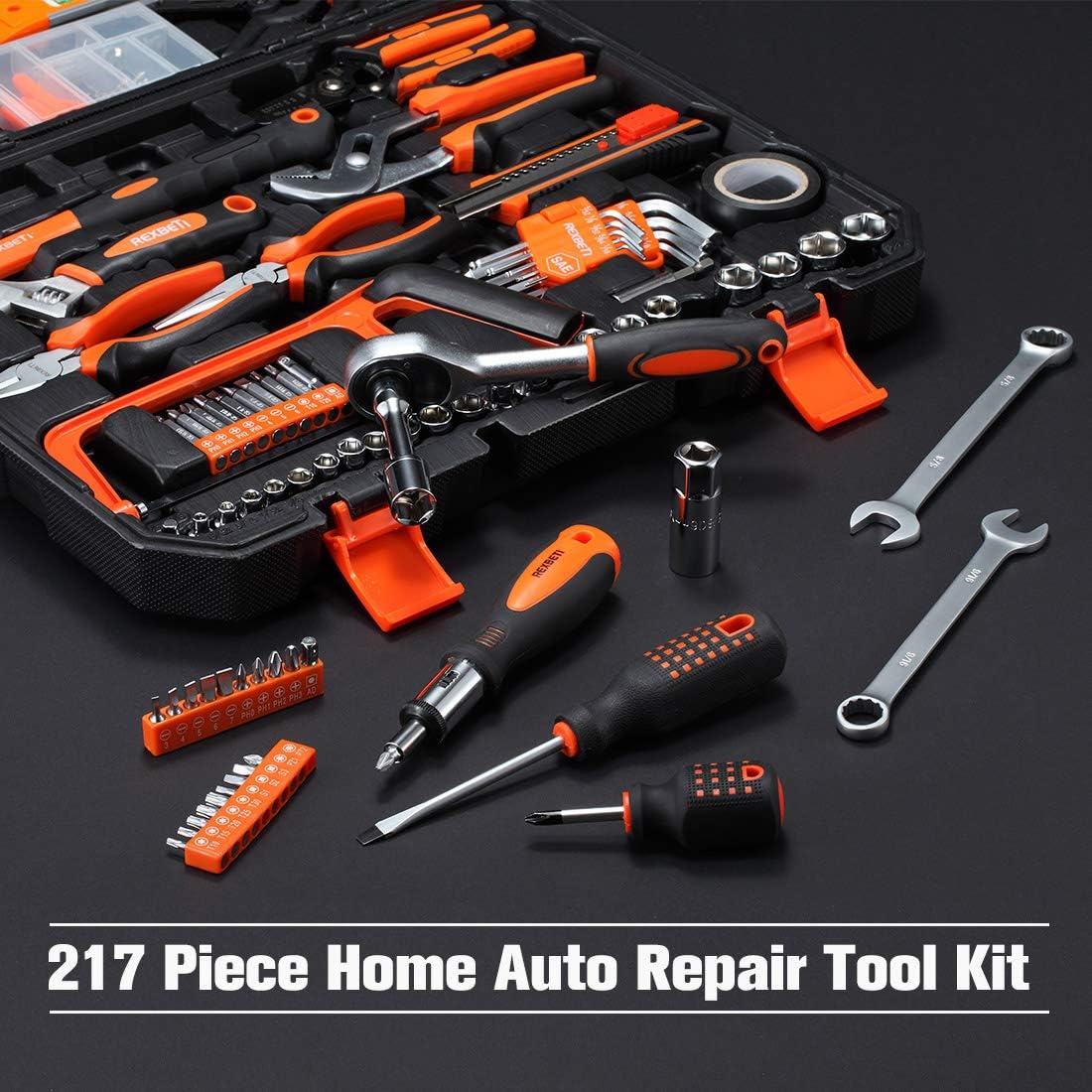217-Piece Household Tool Kit with Solid Carrying Tool Box B660160