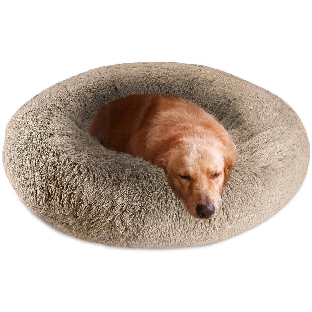Brown Round Pet Dog Bed U307