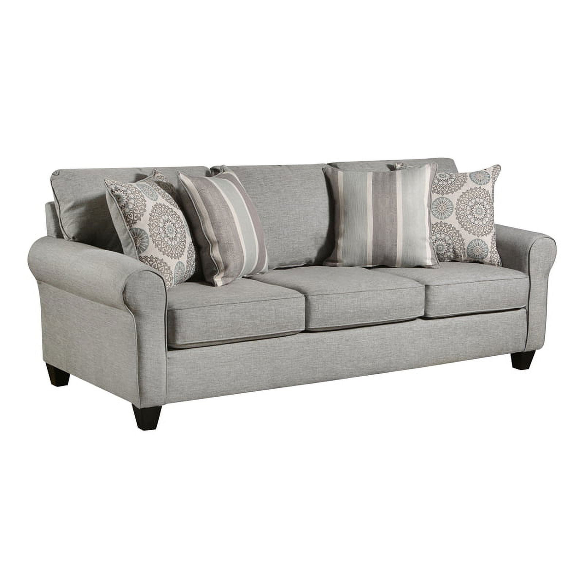Gray Sofa with Accent Pillows G291