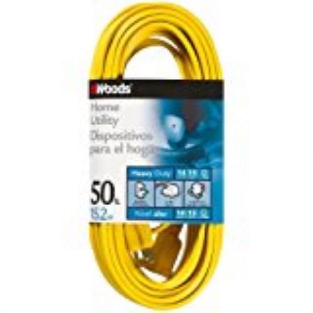 Yellow Flat Vinyl Extension Cord 14/3 x 50' O1060