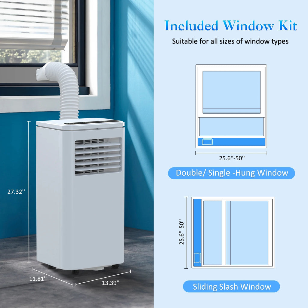 Portable Air Conditioner 5000BTU AC Unit Dehumidifier Window Kit Remote Control Z53108