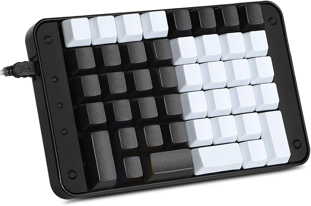 Single-Handed Programmable Mechanical Keyboard with Gateron Red Switch, 46 Programmable Keys, 8 Macro Keys, PBT Keycap W213314