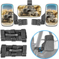 UTV Centre View & Side View Mirror for 1.5''-2'' Roll Cage Bar w/ Pair Grab Handle Set U43170