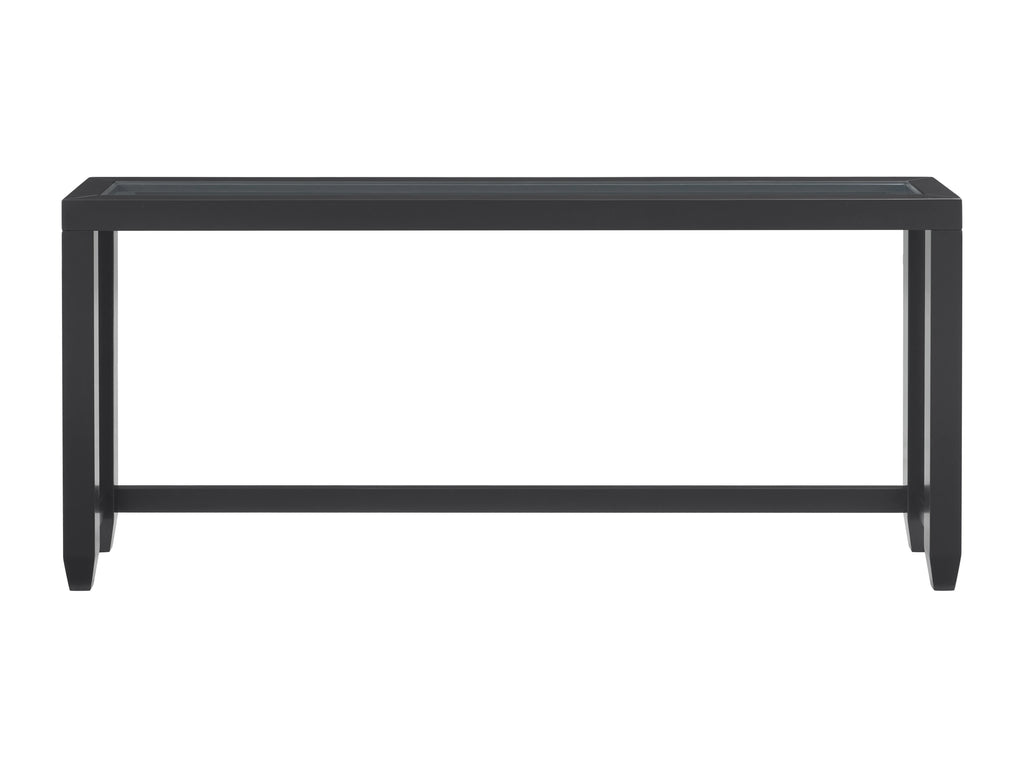 Black Glass Top Sofa Console Table H450