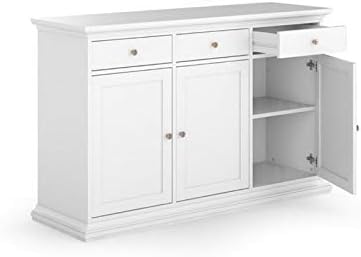 White 3 Door 3 Drawer Sideboard Cabinet V63332