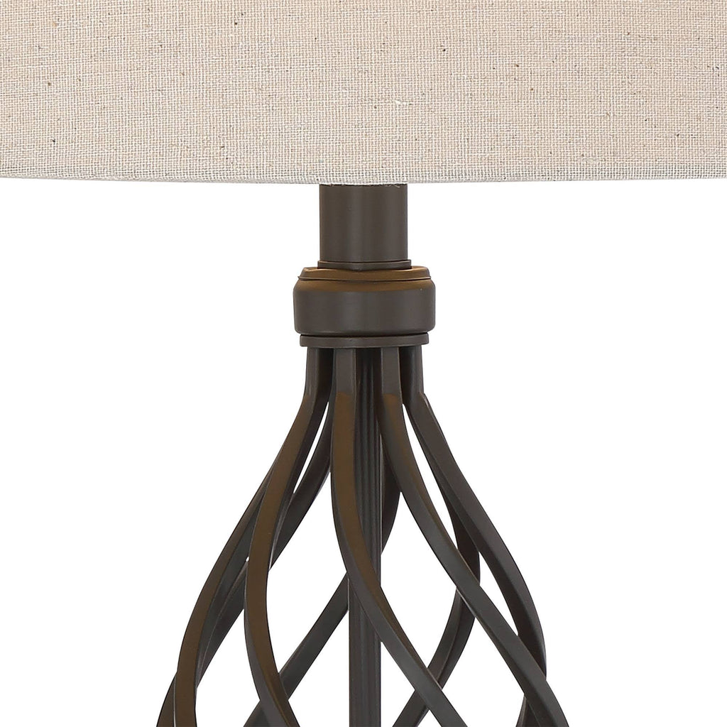 Iron Scroll Lamps Set of 2 with Table Top Dimmers D554