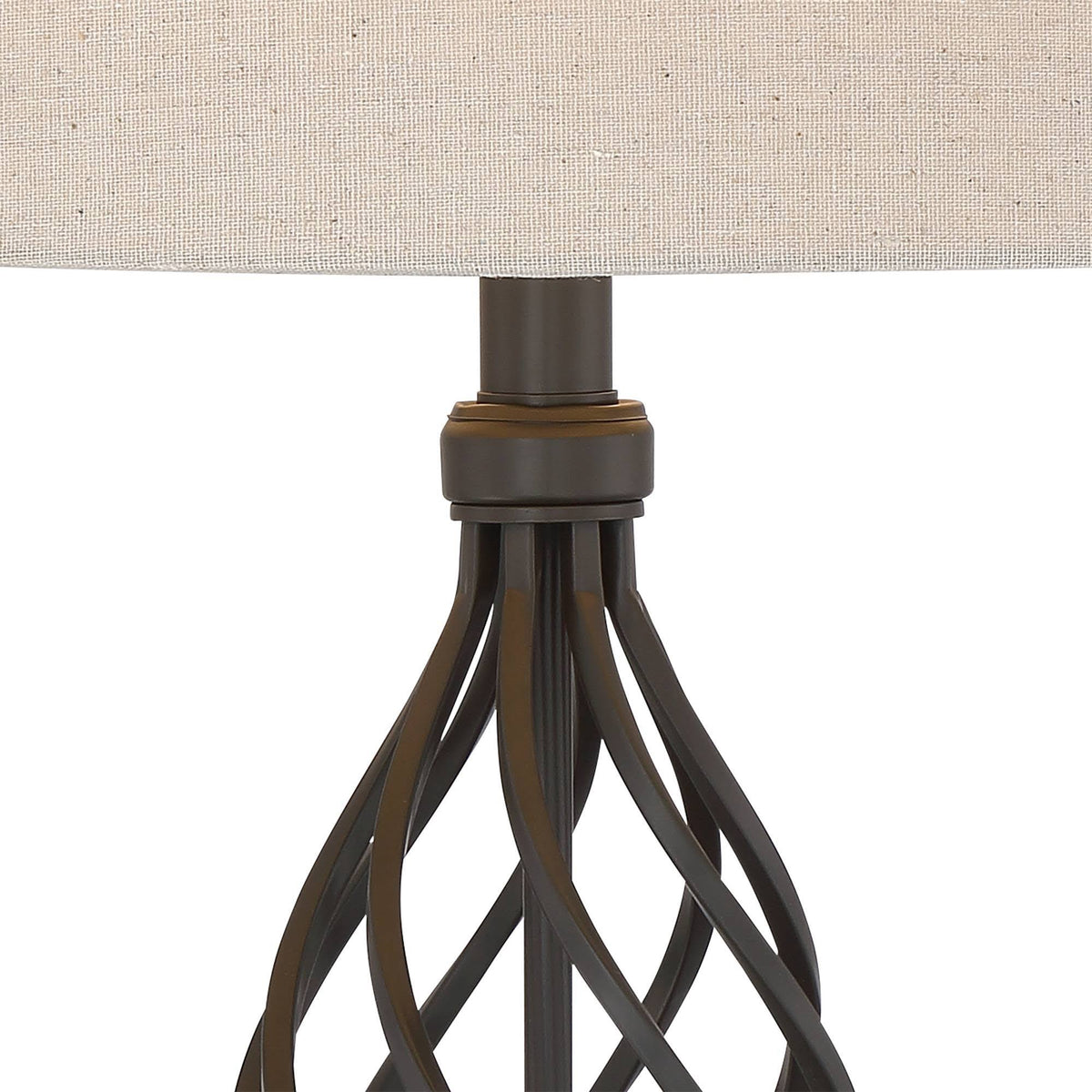 Iron Scroll Lamps Set of 2 with Table Top Dimmers D554