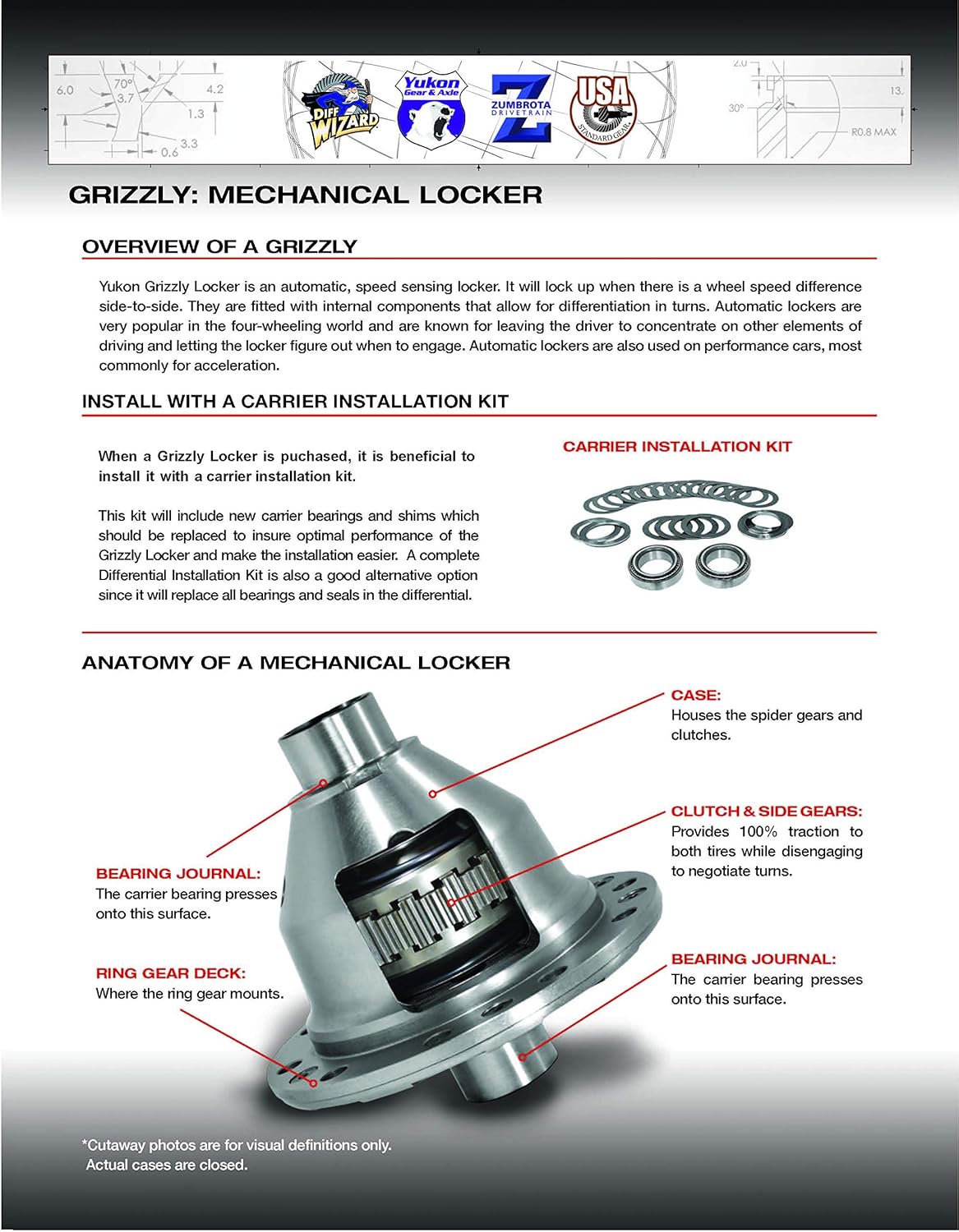 Grizzly Locker for Dana 44, 30 Spline X779278