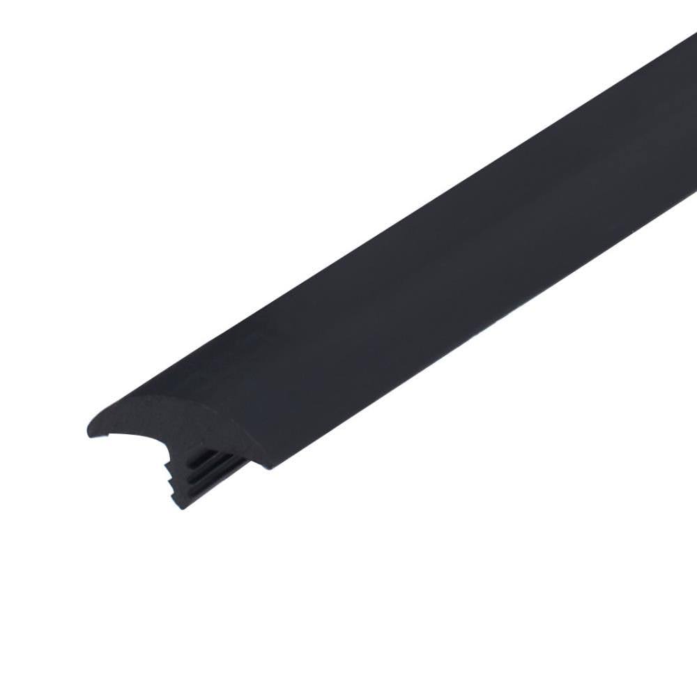Black Flexible PVC Tee Molding 25 Foot Coil R3824
