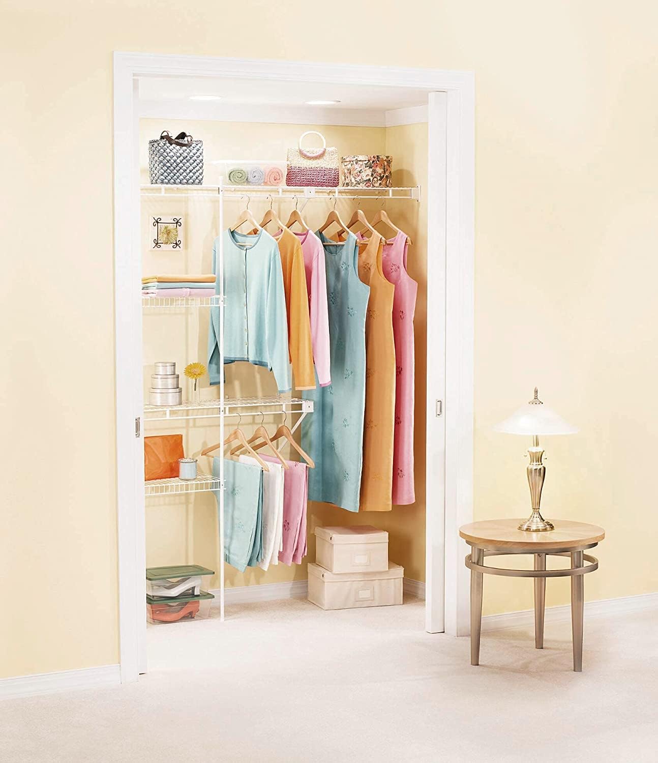 White Pack of 2 Closet Organizer System I547830