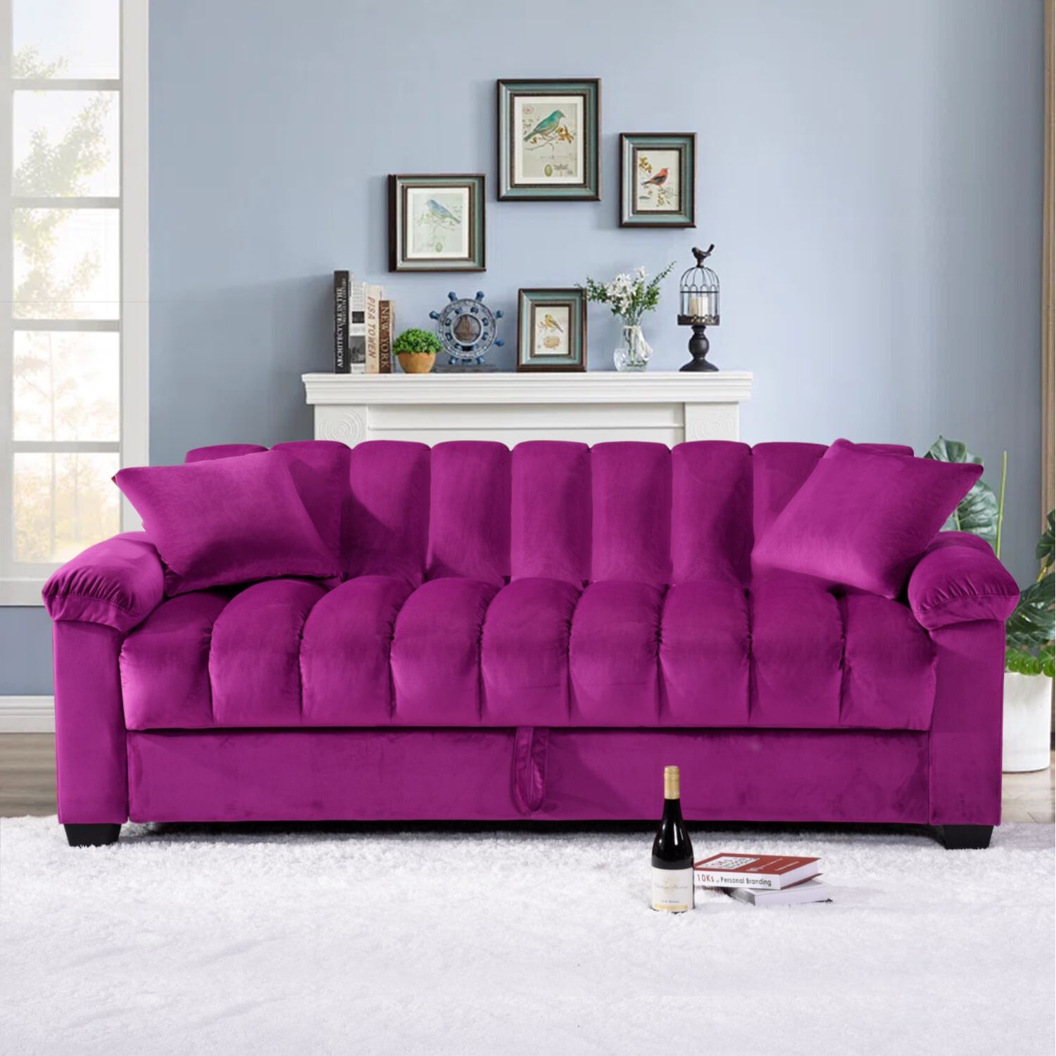 Black Faux Leather Recliners 3-Piece Set Z330