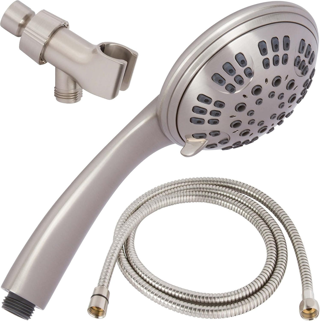 Brushed Nickel Handheld Shower Head Kit with Hose, 2.5 GPM, Pack of 2 H98636