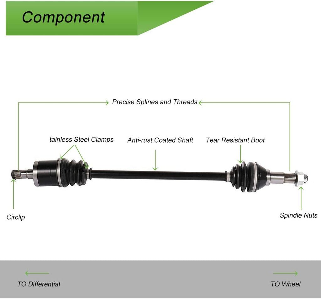 CV Axle Drive Shaft Assembly Front Right Pack of 2 L39435