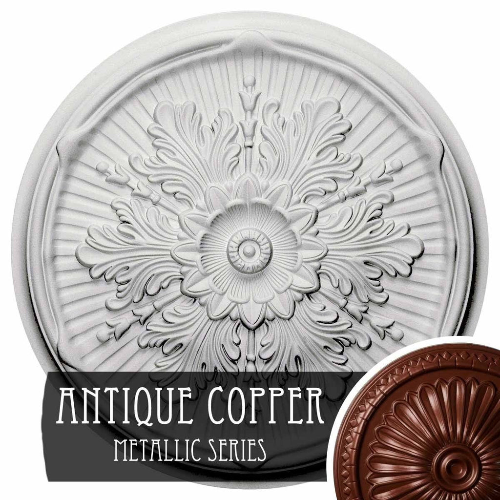 21 inch x 2 inch Hand-Painted Beige Ceiling Medallion N74591