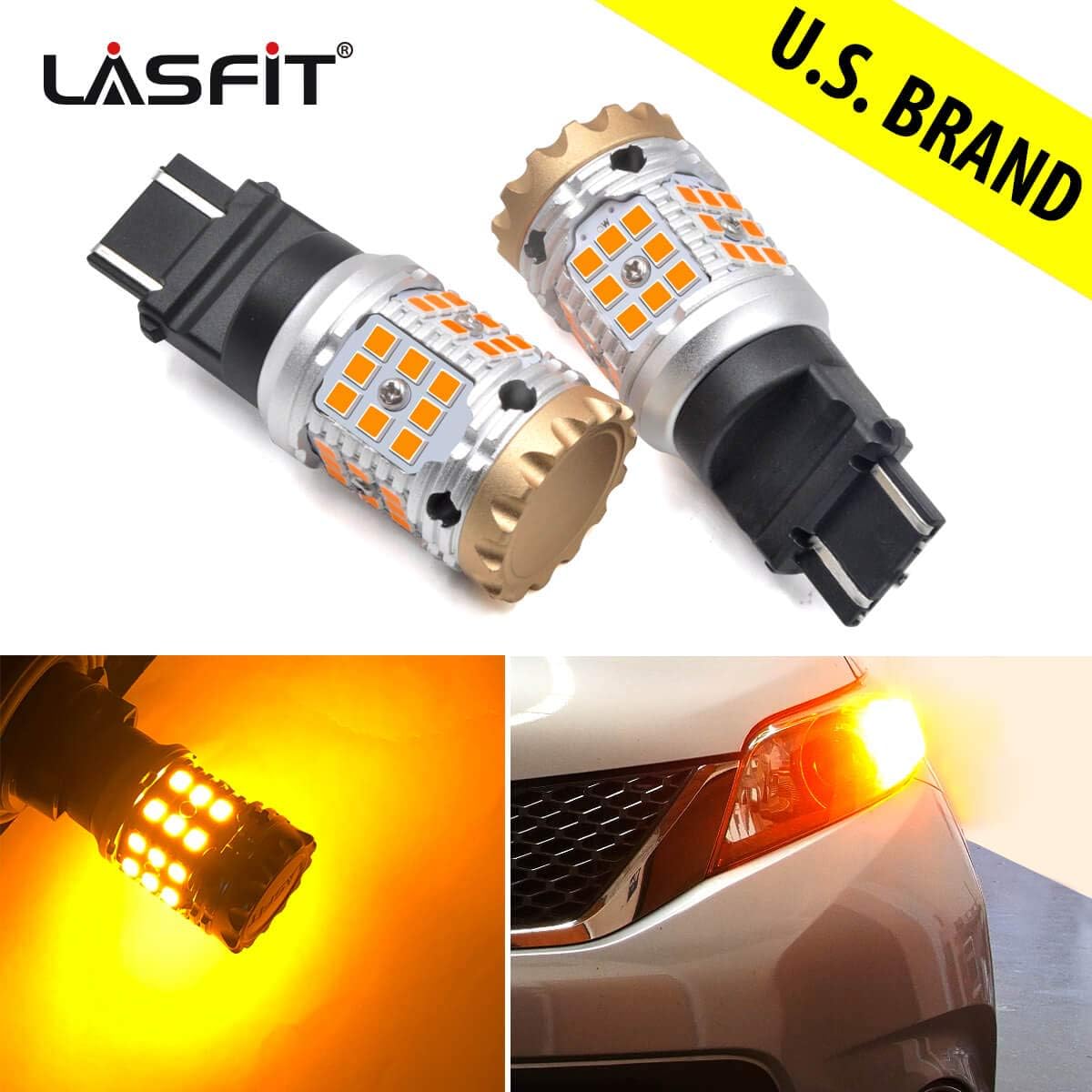 3157 LED Turn Signal Light Bulb Amber Yellow (Pack of 2) E233492