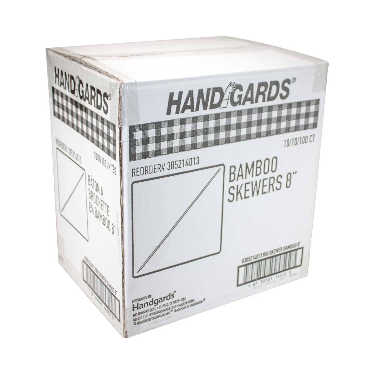 Disposable Bamboo Skewer, 8 inch - 10000 per CASE U4096