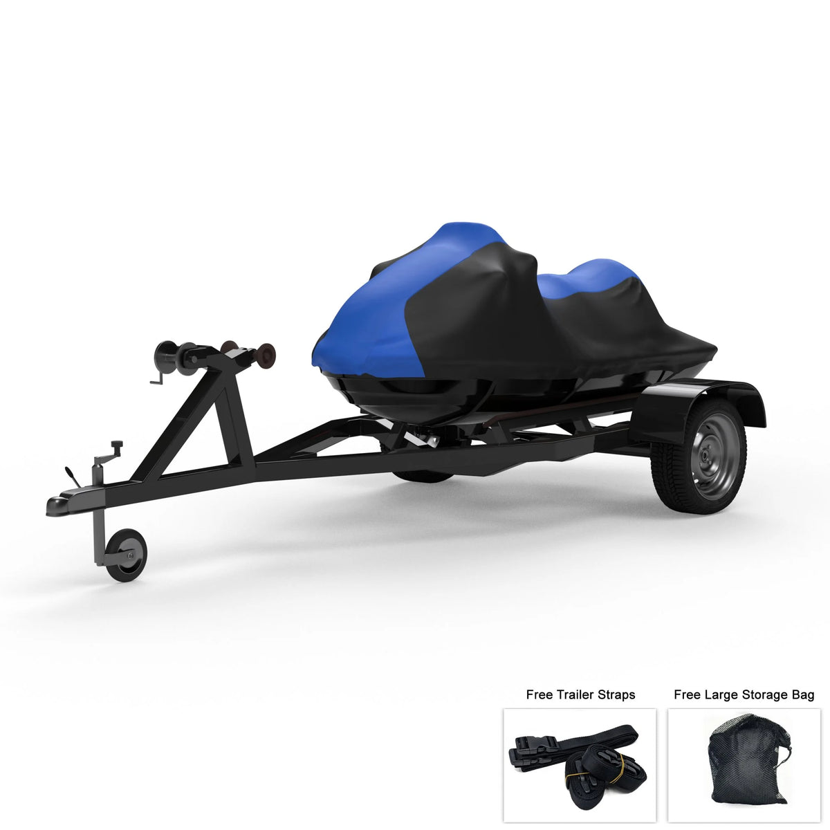 Blue Jet Ski Cover with Trailer Straps and Storage Bag H731