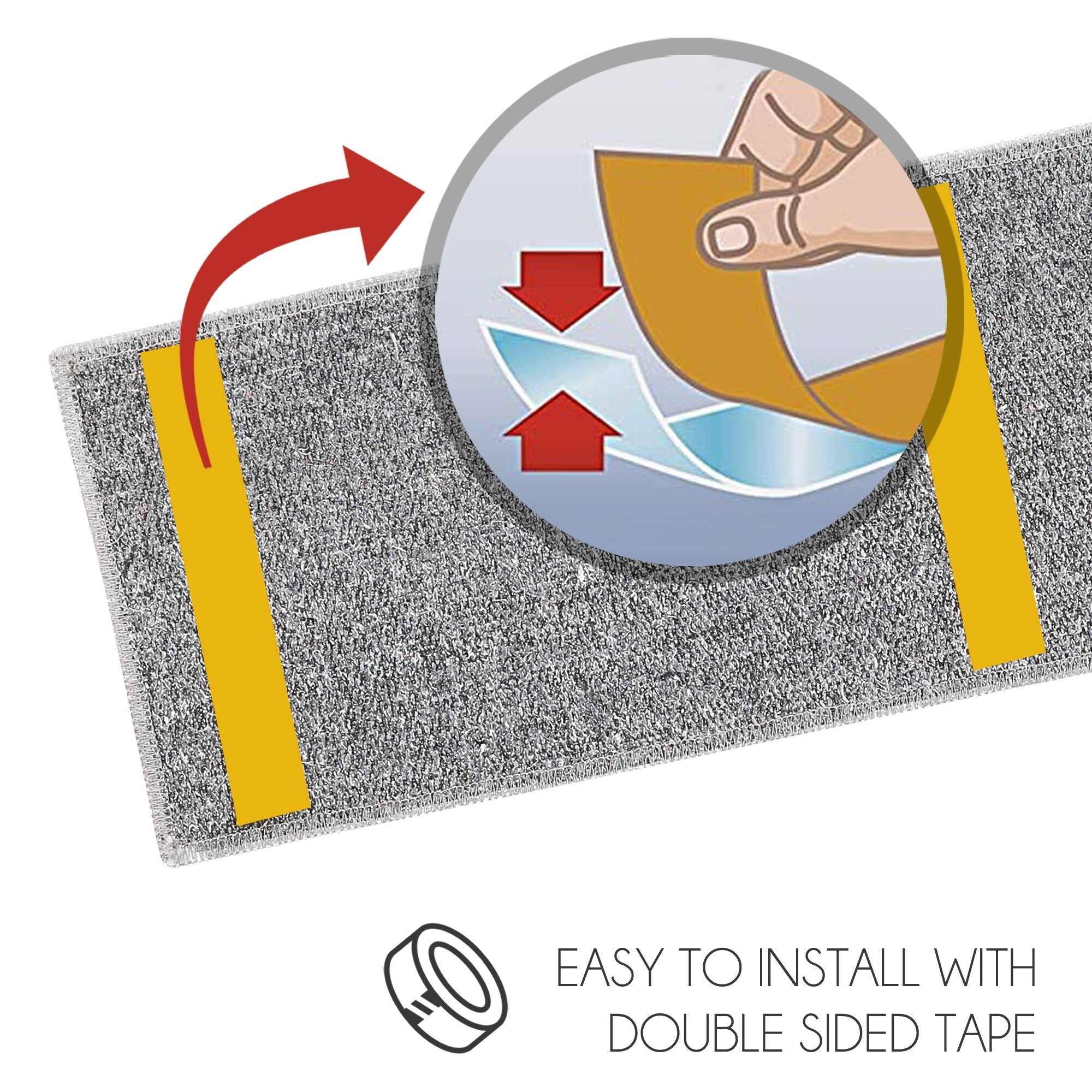 70% Cotton Anti-Slip Stair Treads with Double Adhesive Tape Y7447