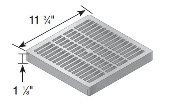 12x22 Square Catch Basin Grate Gray Q23417