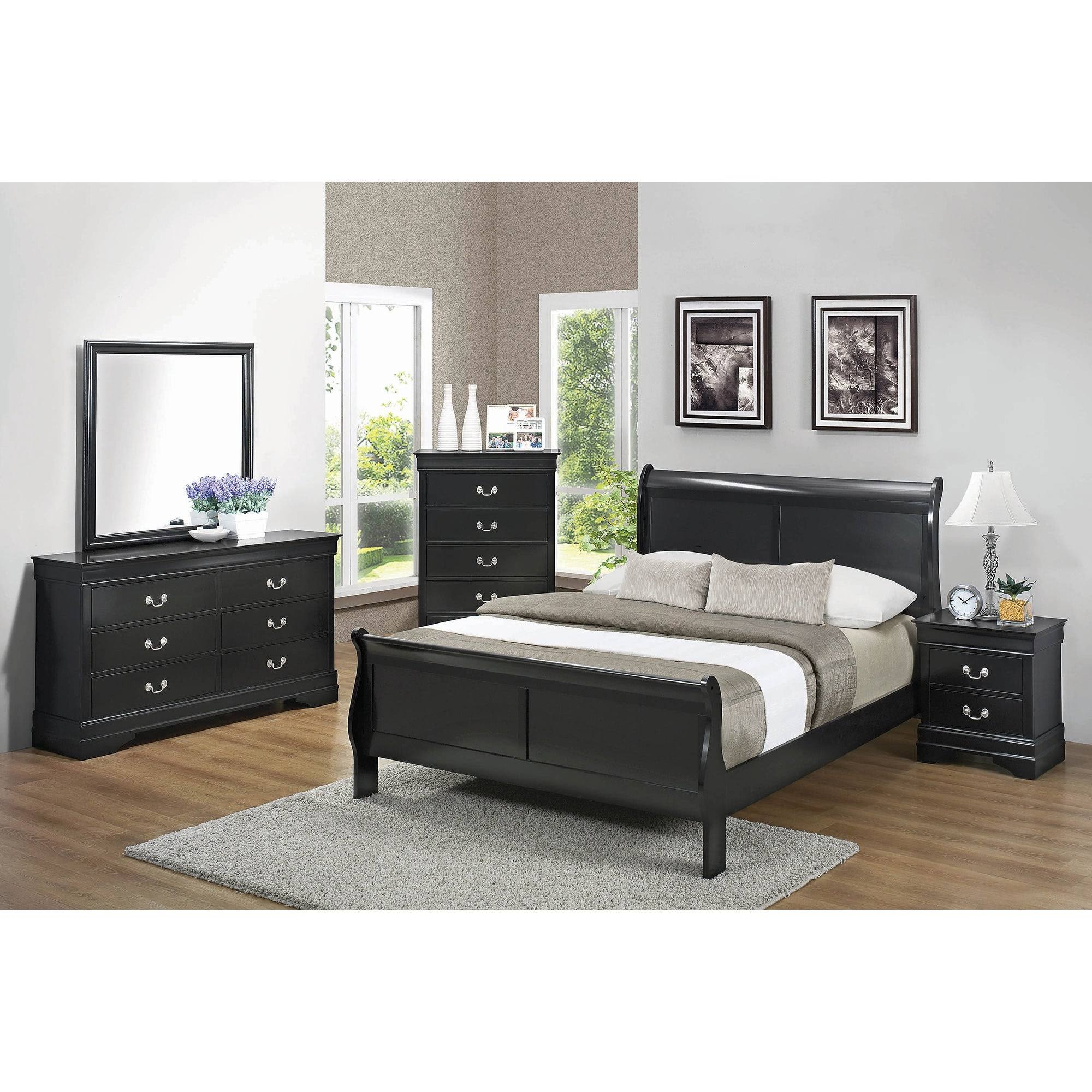 Twin Sleigh Bed Cappuccino T647