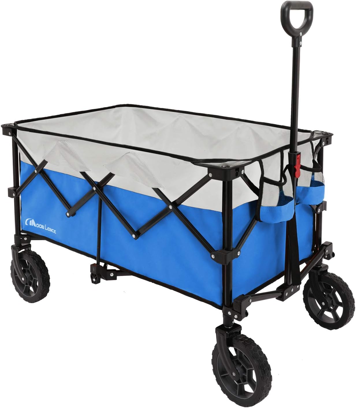 Collapsible Outdoor Utility Wagon with Universal Wheels M3374