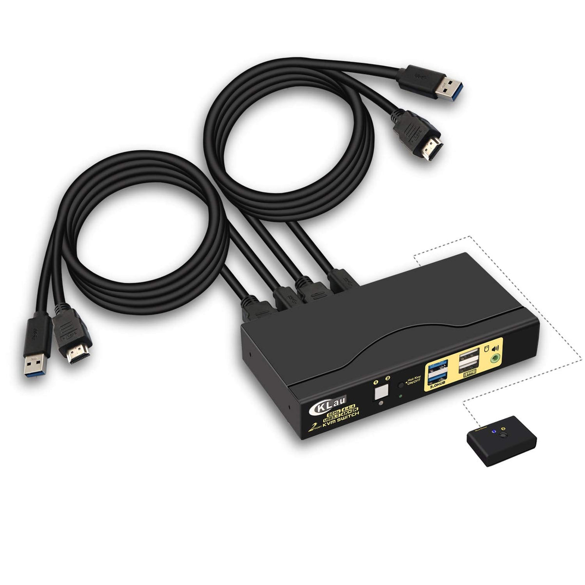 4 Port HDMI 2.0 USB 3.0 KVM Switch with Cables H325