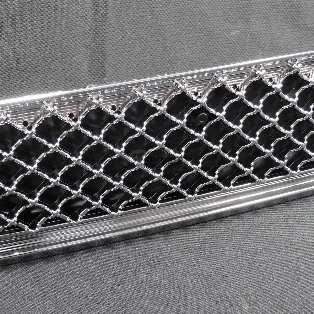 Chrome Mesh Front Lower Bumper Grill Grille ABS Z7334