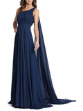 One Shoulder Maxi Evening Dress H100