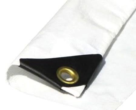 12 x 14 White 12 Mil 3 Ply Coated Tarp E90510